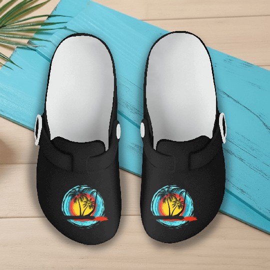 Hello summer paradise on Men's Premium Slip On Clogs