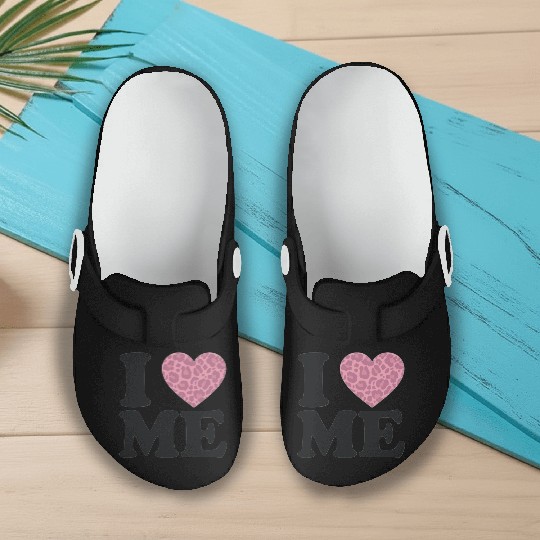 Love Yourself! I Love Me Slip On Clogs