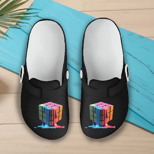 Rubiks Cube Slip On Clogs
