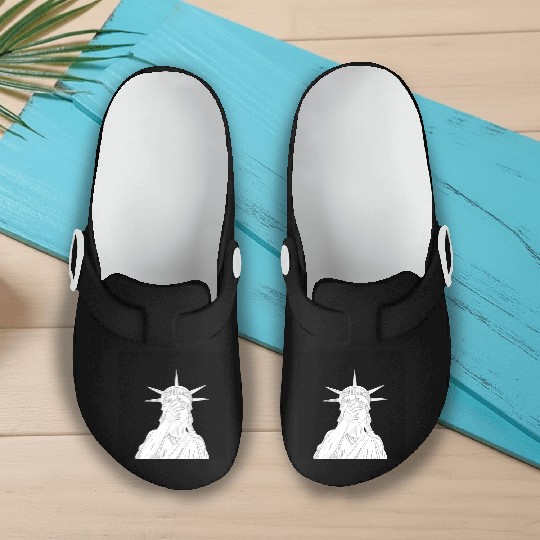 Oh the shame Statue of Liberty US for sale chaos Slip On Clogs