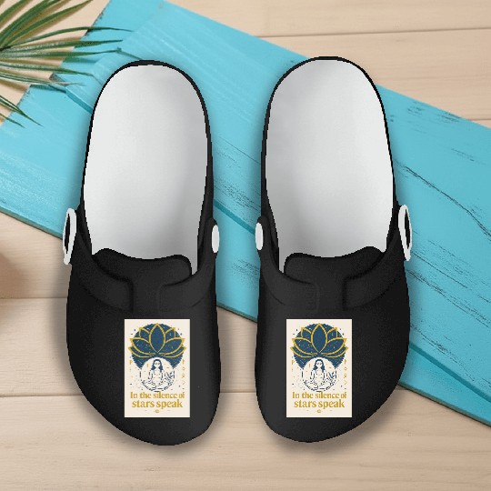 Mystic Lotus Meditation Art Slip On Clogs