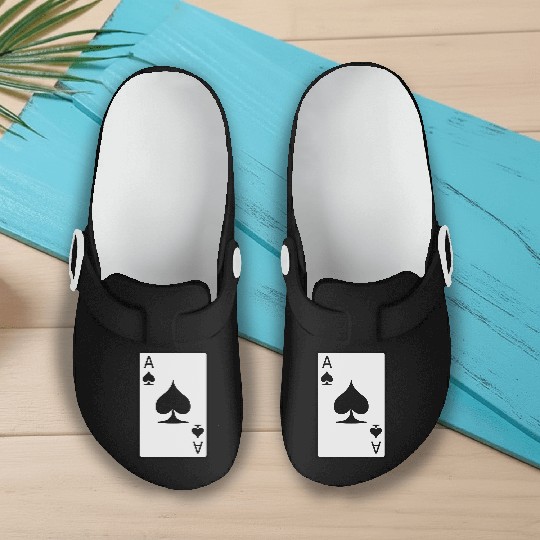Ace of Spades Slip On Clogs