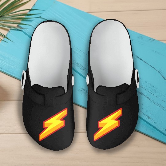 Lightning Bolt Design Slip On Clogs