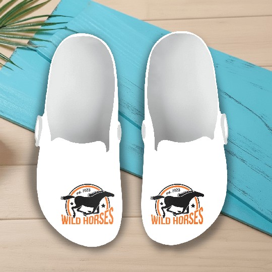 horse design Slip On Clogs