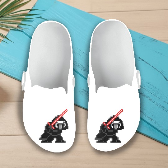 8-bit Kylo Ren Slip On Clogs