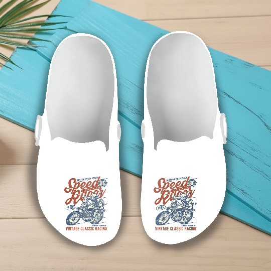 Speed Racer Vintage Classic Racing Slip On Clogs