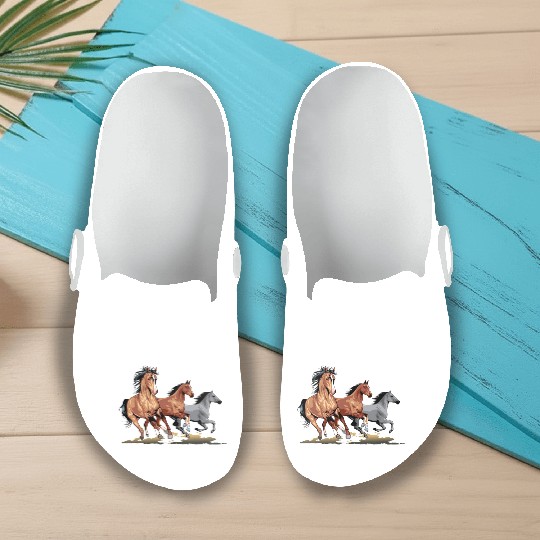Running Horses - Gift For Horse Lovers Slip On Clogs