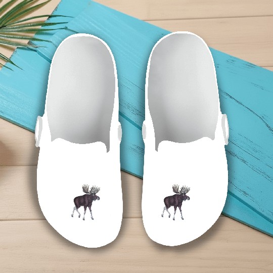 Alaska Moose Welcome to Alaska Slip On Clogs