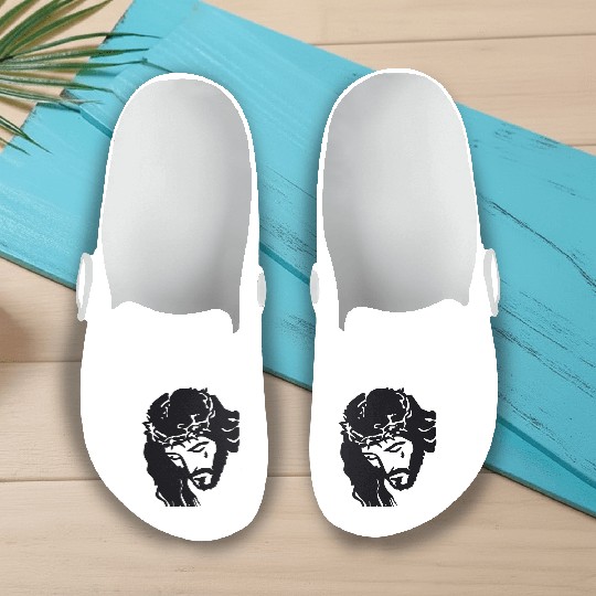 JESUS CROWN OF THORNS Slip On Clogs