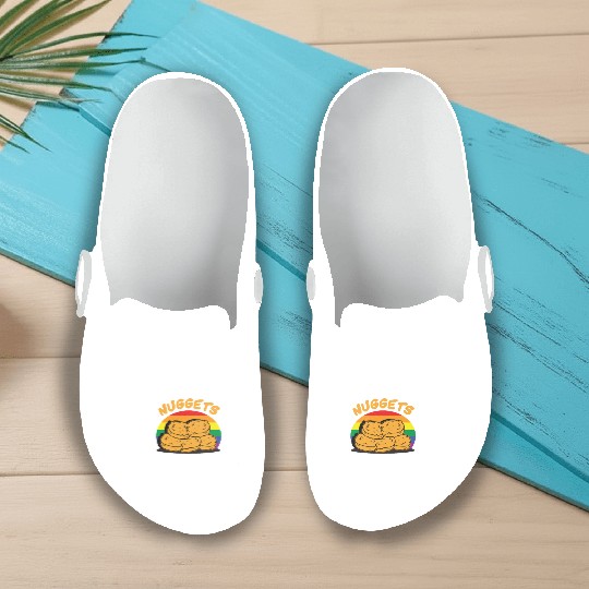 Funny Chicken Nuggets LGBT Slip On Clogs