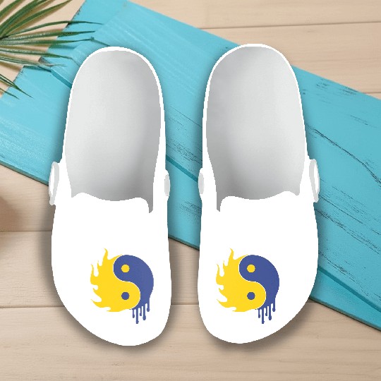 Ying Yang Slip On Clogs