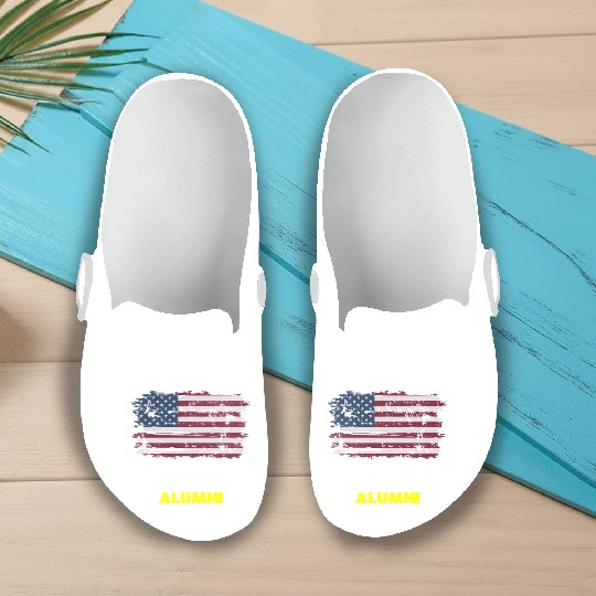 DD-214 Us Armed Forces Alumni American Flag Slip On Clogs