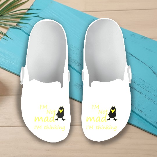 I'm Not Mad I'm Thinking Cute Angry Bird Slip On Clogs