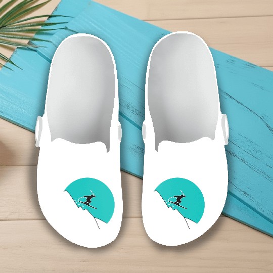 Skiing mountains - gift Slip On Clogs