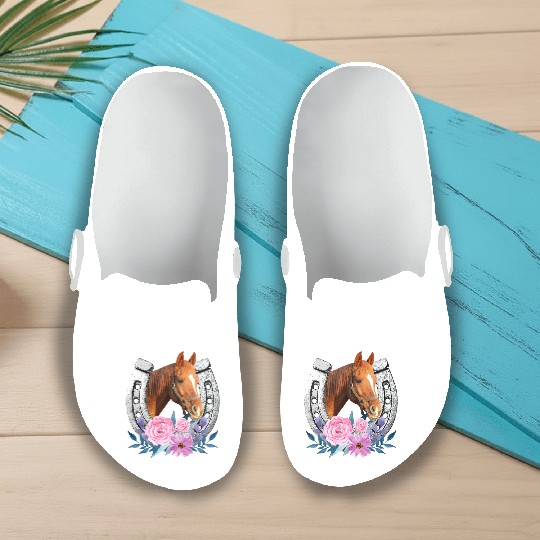 Cow Girl Horse Slip On Clogs