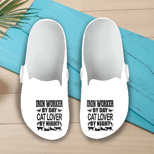 Iron Worker Cats t Funky Jokes Slip On Clogs