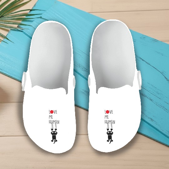 Love Me Human Cat Slip On Clogs