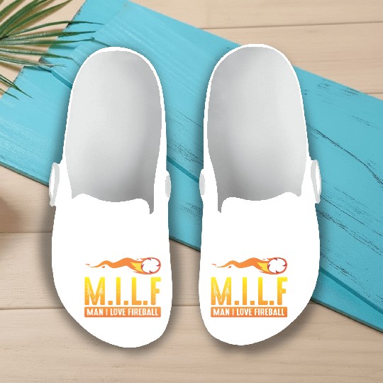 MILF Man I Love Fireball Funny ambiguous Slip On Clogs