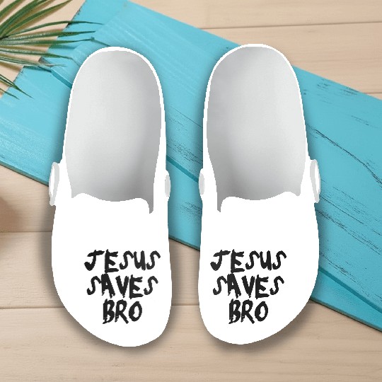 Jesus saves Slip On Clogs