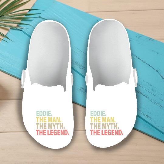 Eddie The Man The Myth The Legend Slip On Clogs