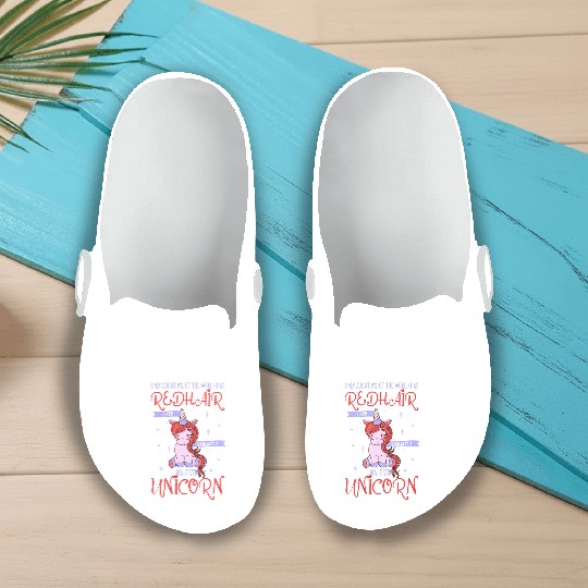 redhead, ginger , unicorn Slip On Clogs