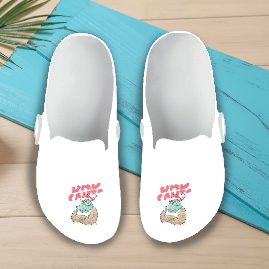 Bad Santa Claus Christmas Tattoo Slip On Clogs