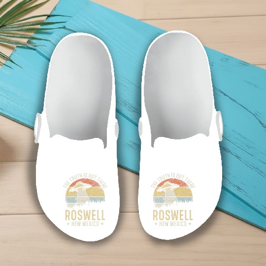 Roswell New Mexico UFO Alien Slip On Clogs