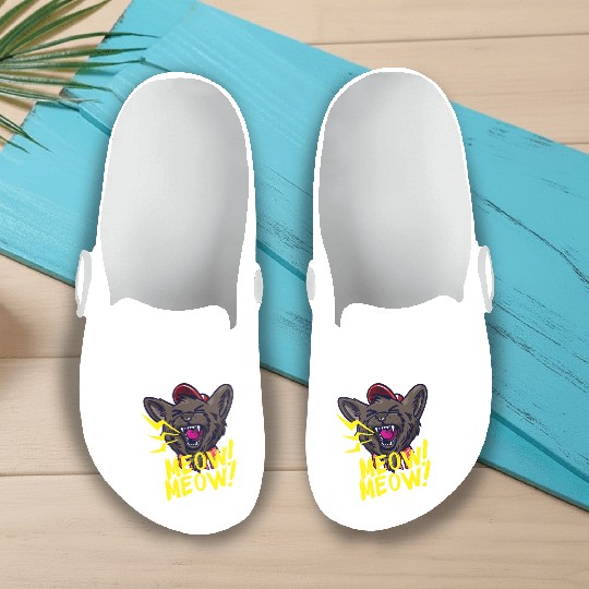 Animal Kitty Meow Slip On Clogs