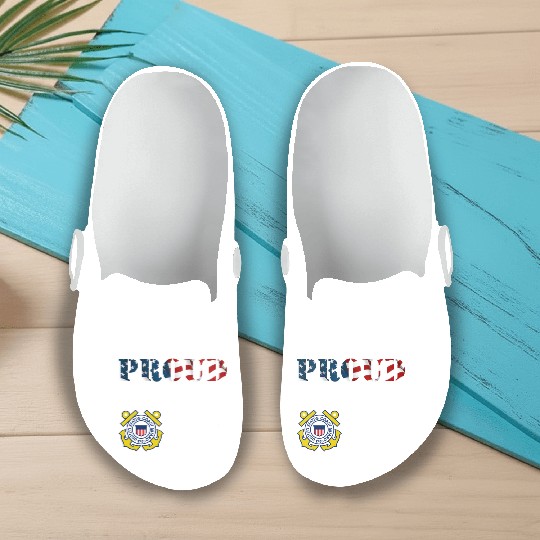 Proud Coast Guard Wife Slip On Clogs