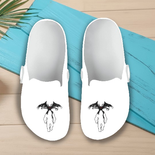 Bigfoot Riding Mothman - Funny Sasquatch Myth Slip On Clogs
