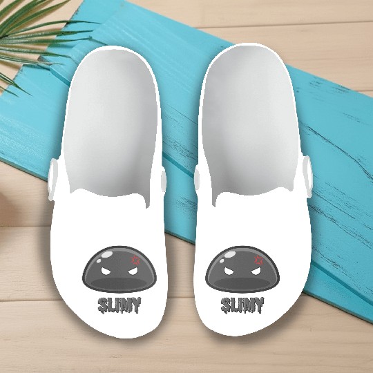Cute Black Dungeon Slime Monster Weird Anime Slip On Clogs