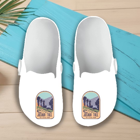 Joshua tree national park retro design Slip On Clogs
