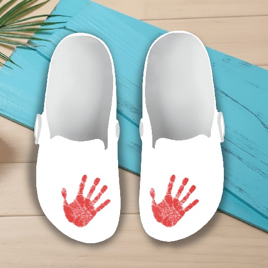 Red Hand - Supporter of MMIW Slip On Clogs