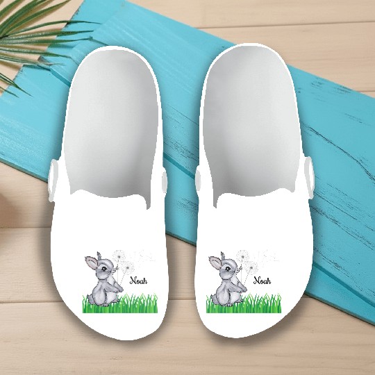 Bunny Name Gift Noah Slip On Clogs