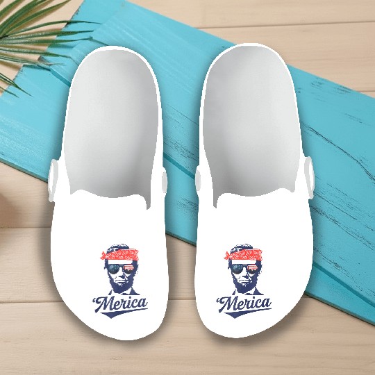 Funny Abraham Lincoln Slip On Clogs