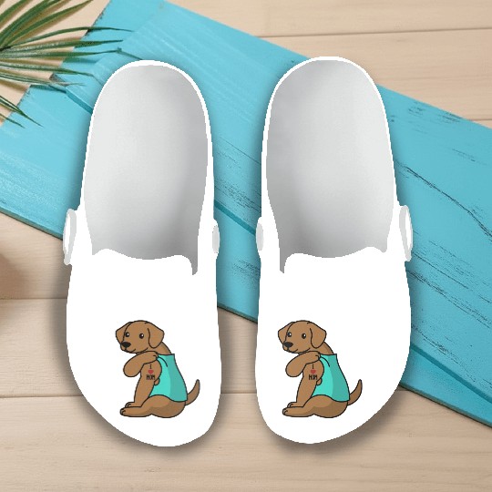 I Love Mom Tattoo Vizsla Slip On Clogs