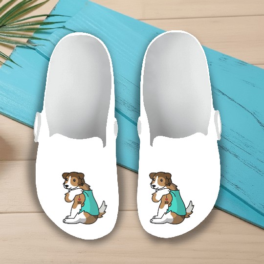 I Love Dad Shetland Sheepdog Slip On Clogs
