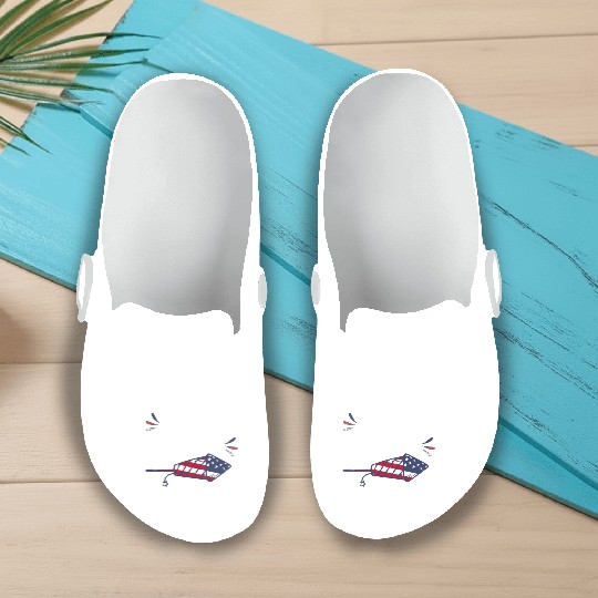 July 4th National Fireworks Day Slip On Clogs
