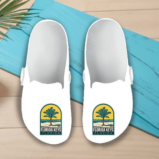 Florida Keys Vintage Beach Slip On Clogs