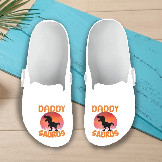Daddysaurus Papasaurus Slip On Clogs