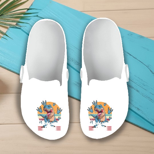 Daddysaurus Papasaurus Slip On Clogs