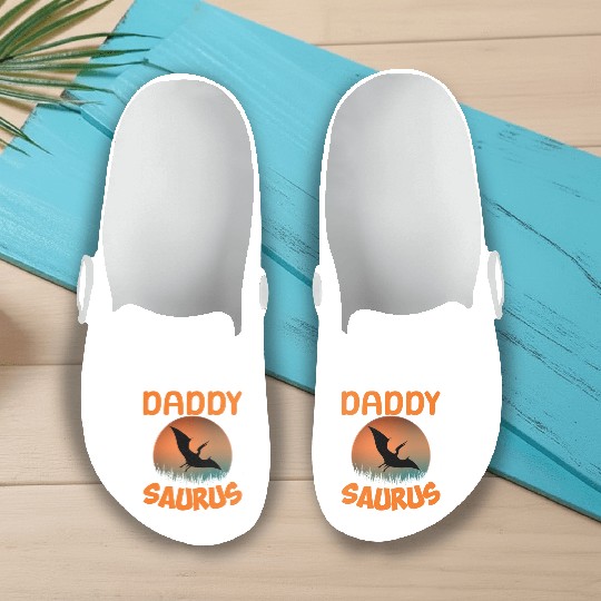 Daddysaurus Papasaurus Slip On Clogs
