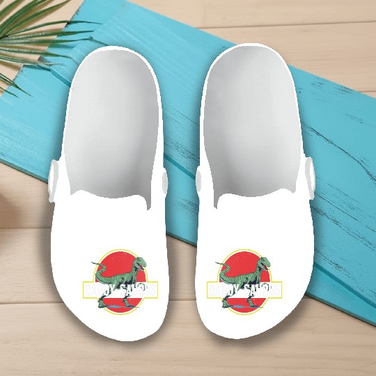 Daddysaurus Papasaurus Slip On Clogs