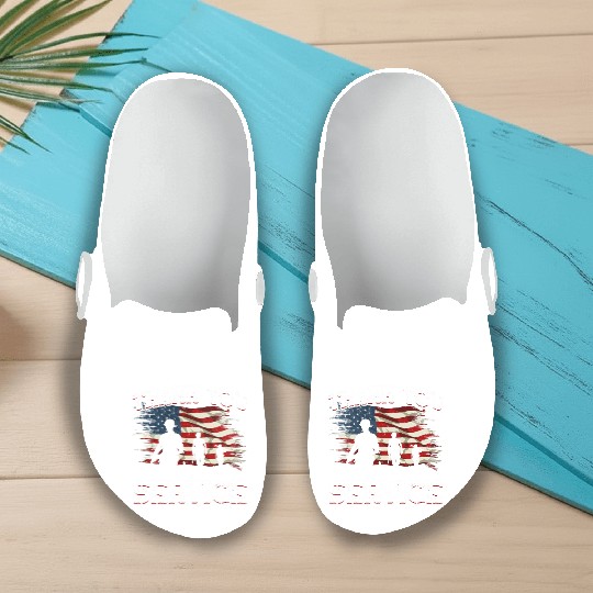 Memorial Day American Flag Patriotic Soldier US Slip On Clogs
