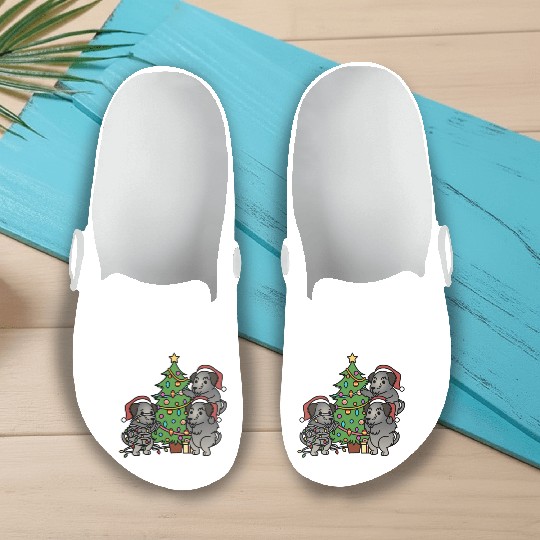 Irish Wolfhound Christmas Tree Slip On Clogs
