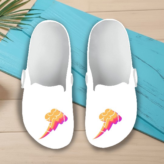 Synthwave Thunderstorm Meteorologist Gift Slip On Clogs