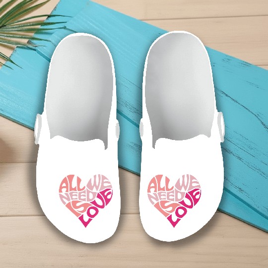 All we need is love Slip On Clogs