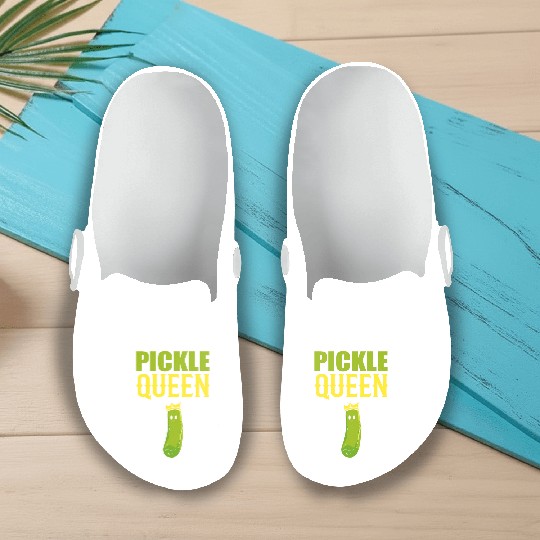 Pickle Queen Head Chef Gift Slip On Clogs