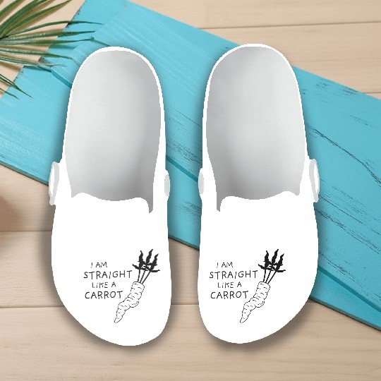 straight like a carrot - black uni II Slip On Clogs