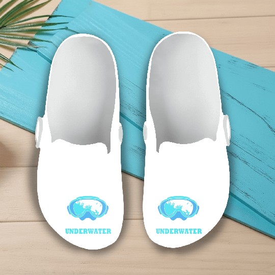 Life Looks Better Underwater Funny Scuba Diving Slip On Clogs